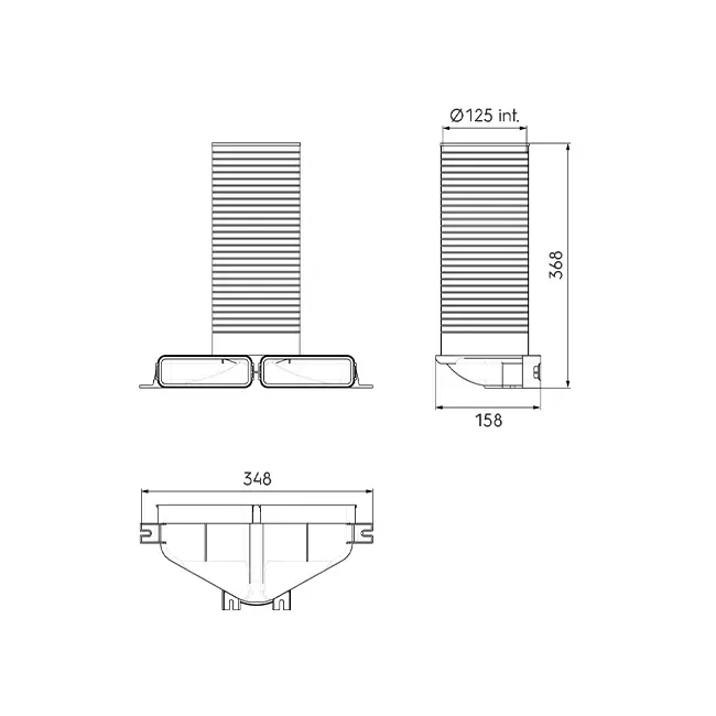 Ubbink Air Excellent 45SC Ventiladapter 125 2x90°