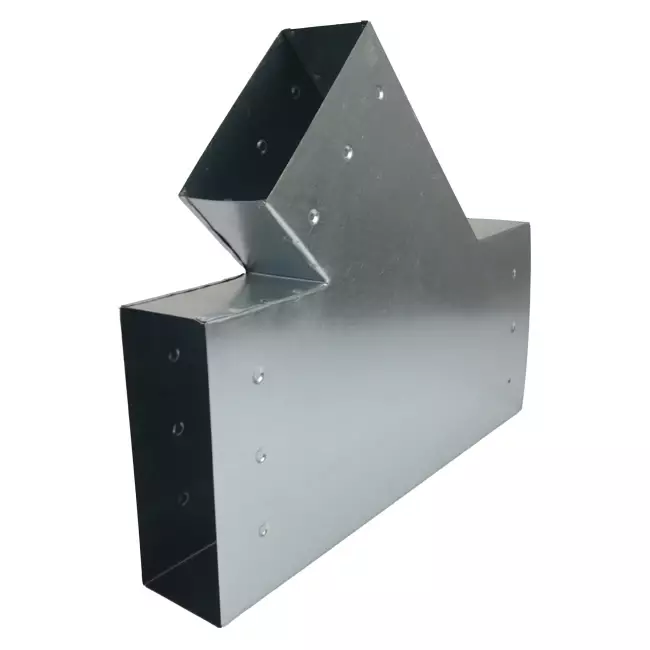 T-Stück 45 Grad 220x80 mm - 170x80 mm für Rohrleitungen