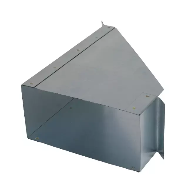 Seitlicher Anschluss 170x80 mm 45 Grad für Rohrleitungen