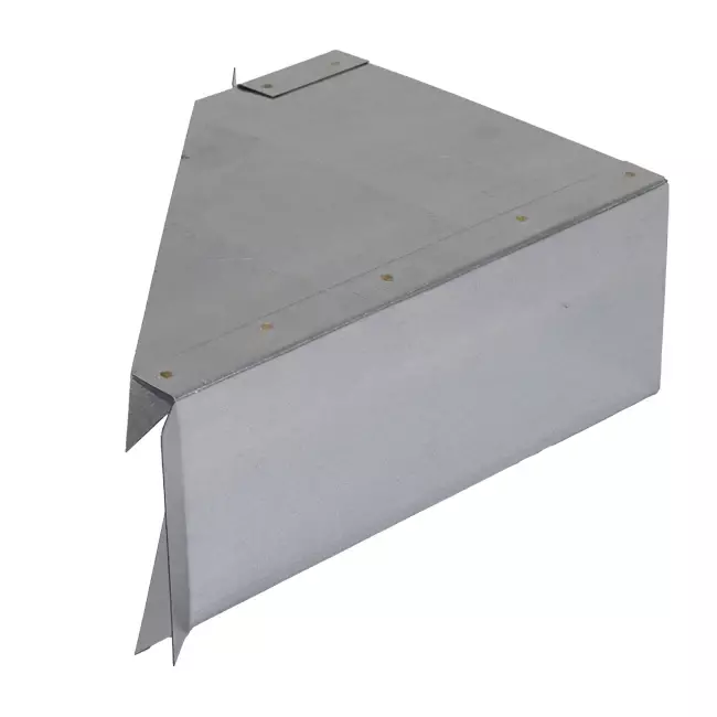 Seitlicher Anschluss 170x80 mm 45 Grad für Rohrleitungen