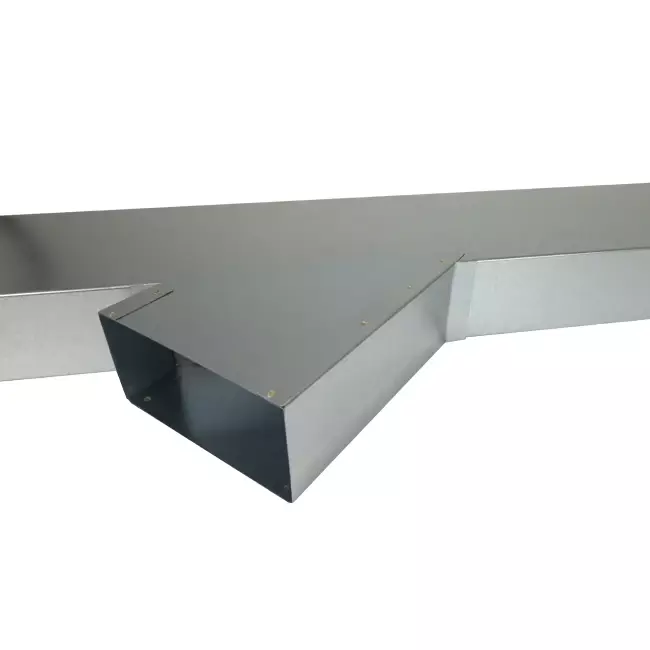 Seitlicher Anschluss 170x80 mm 45 Grad für Rohrleitungen