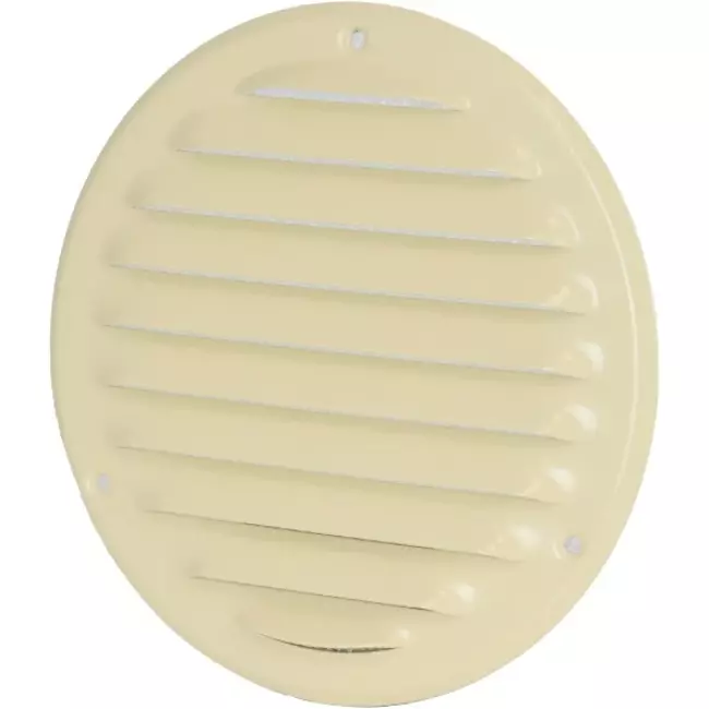 Lüftungsgitter Metall rund 100 mm beige - MR100Y - RAL1015