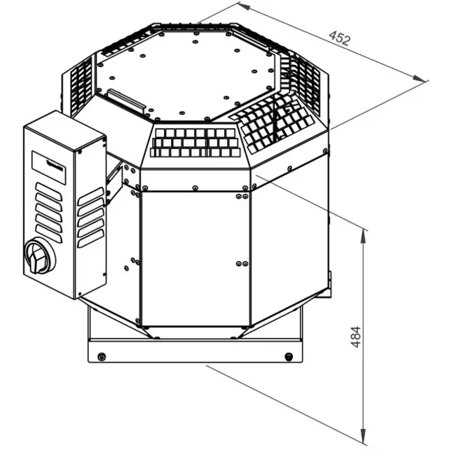 Dachventilator Rauchgasafvoer verticaal - DVN 225 D2 F4 30