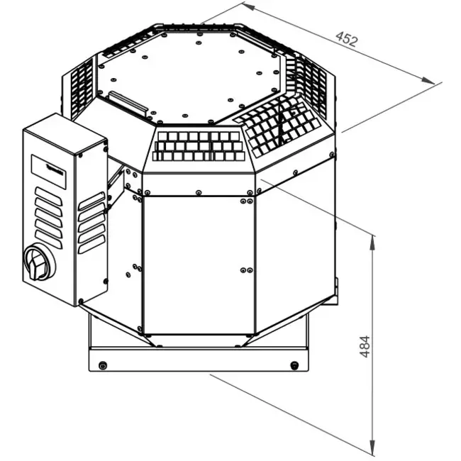 Dachventilator Rauchgasafvoer verticaal - DVN 250 D2 F4 30