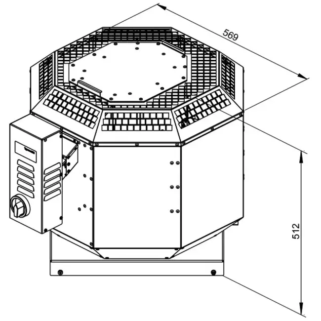 Dachventilator Rauchgasafvoer verticaal - DVN 315 D2 F4 30