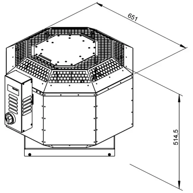 Dachventilator isoliert Rauchgasafvoer - DVNI 315 D2 F4 30