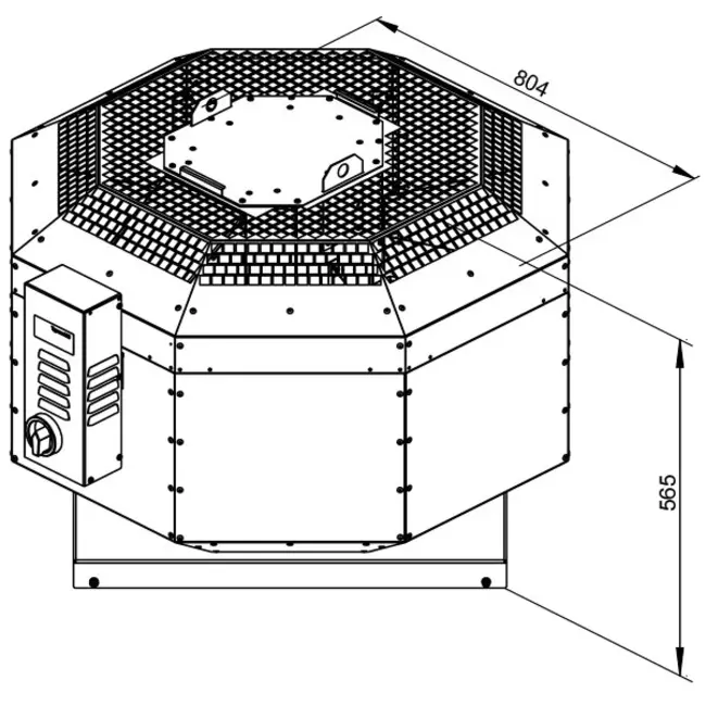 Dachventilator isoliert Rauchgasafvoer - DVNI 400 D4 F4 30