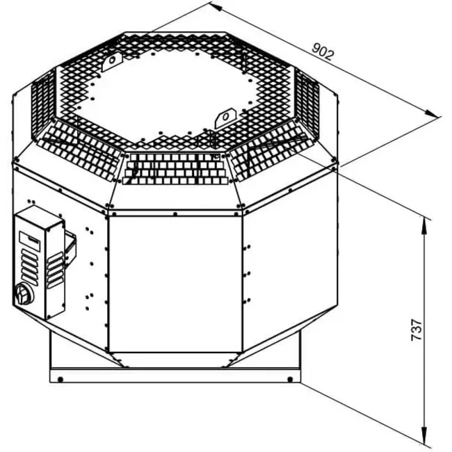 Dachventilator Gastro frequenzgesteuert - DVN 450 D4 30