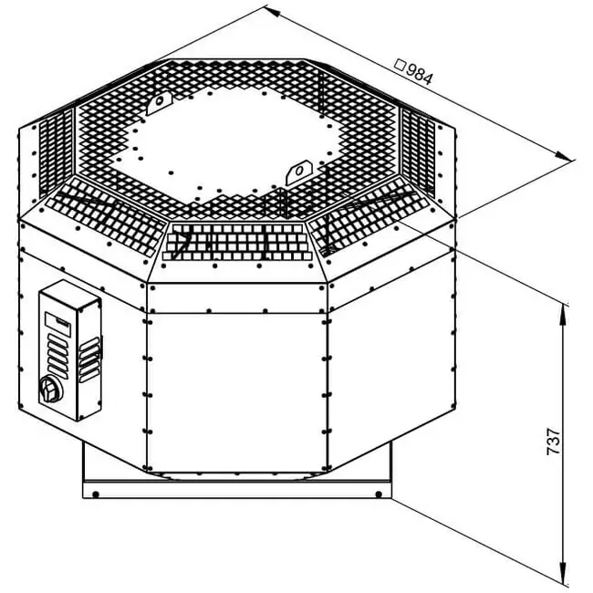 Dachventilator isoliert Verpflegung - DVNI 450 D4 30