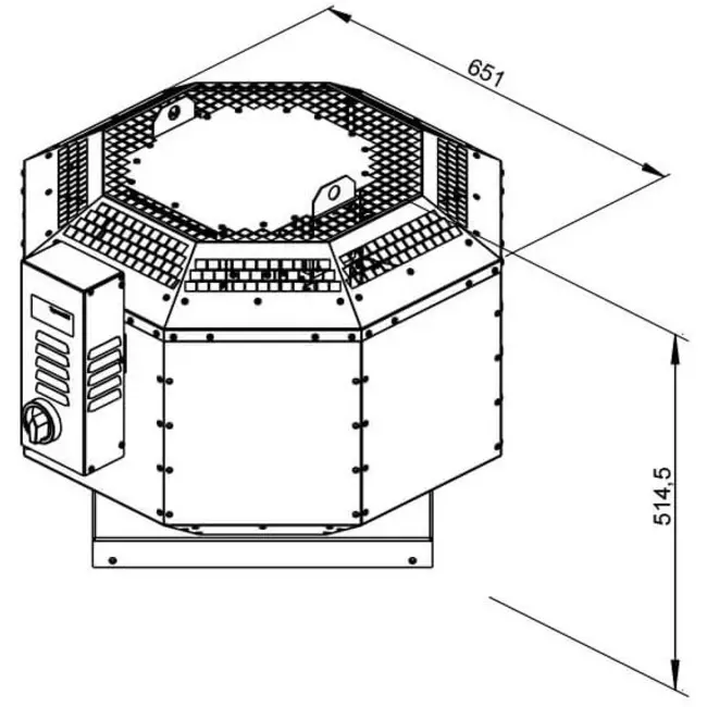 Dachventilator isoliert Verpflegung - DVNI 280 EC 30