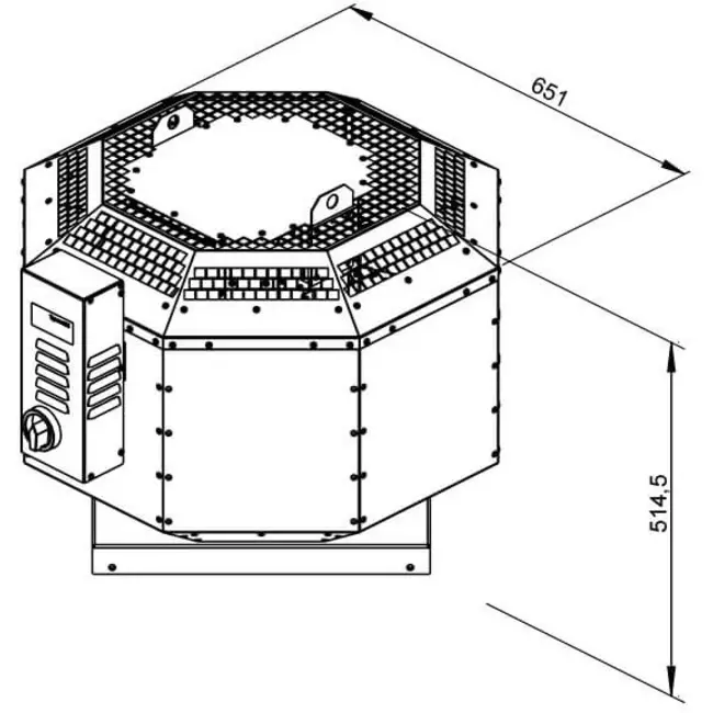 Dachventilator isoliert Verpflegung - DVNI 315 EC 30