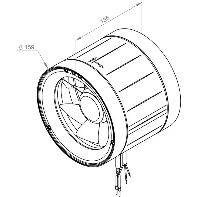 Rohrventilator 160mm Mischströmung ETAMASTER - EM 160 EC 01