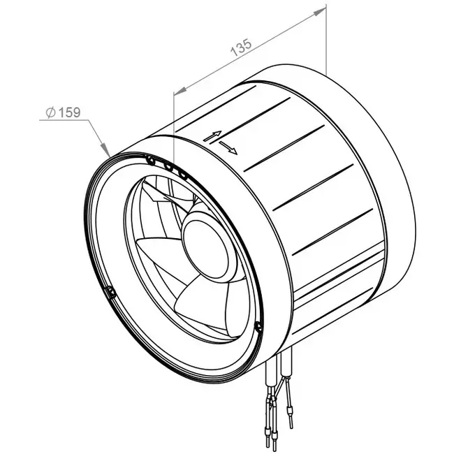 Rohrventilator 160mm Mischströmung ETAMASTER - EM 160 EC 02