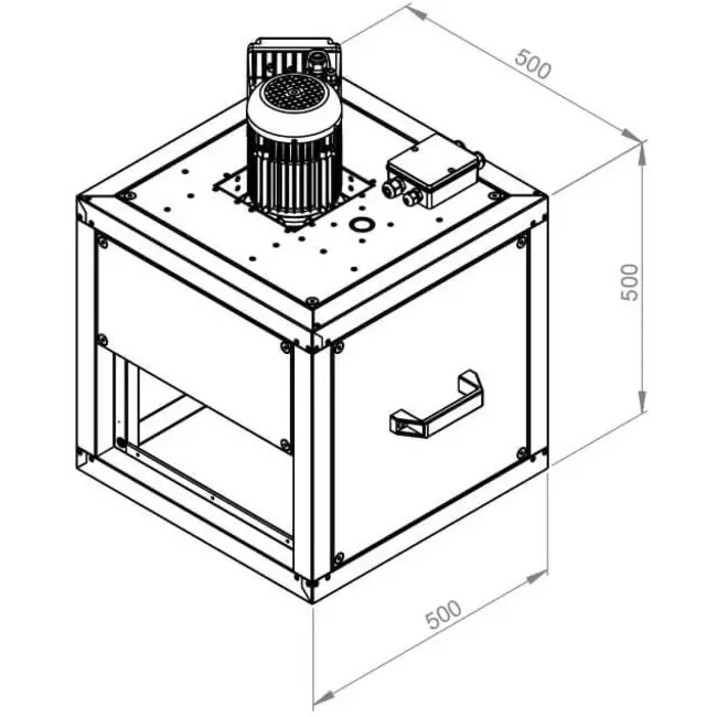 Kastenventilator Motor außerhalb des linearen Flusses - MPC 250 EC TI 30