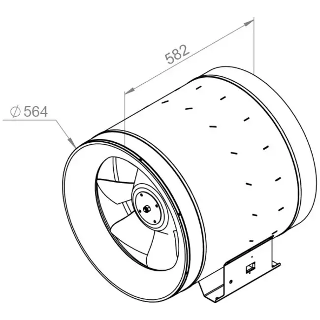 Ruck Etaline D Rohrventilator 10800 m³/h - Ø 560 mm - EL 560 D4 02