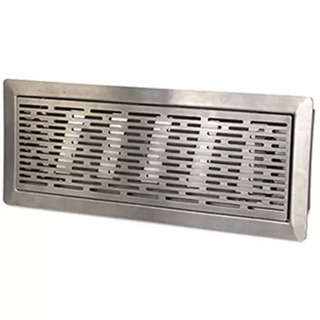Vent-Axia Uniflexplus bewegliches Bodenspaltgitter mit Schlitzen - Gebürsteter Edelstahl - VRVBS