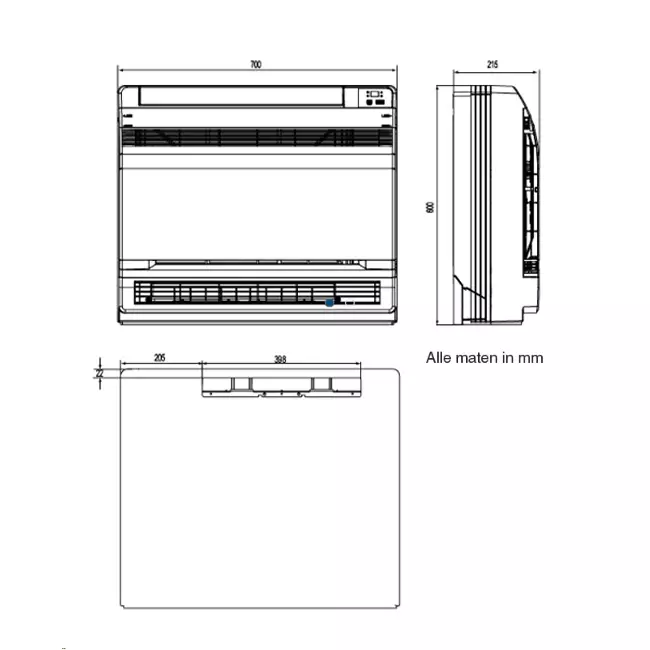 Tosot by GREE Klimaanlage Innengerät Multi-Konsole R32 2,5 kW