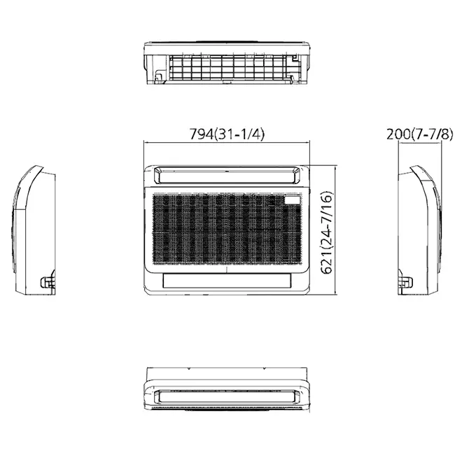 Maxicool Inverter Konsole Klimaanlage R32 5,0 kW Set