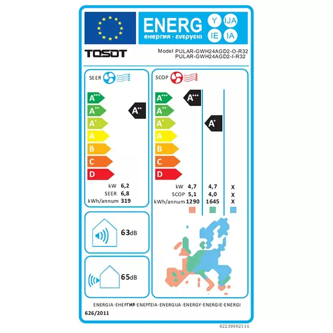 Tosot PULAR by GREE Single Split Klimaanlage R32 6,1 kW Set
