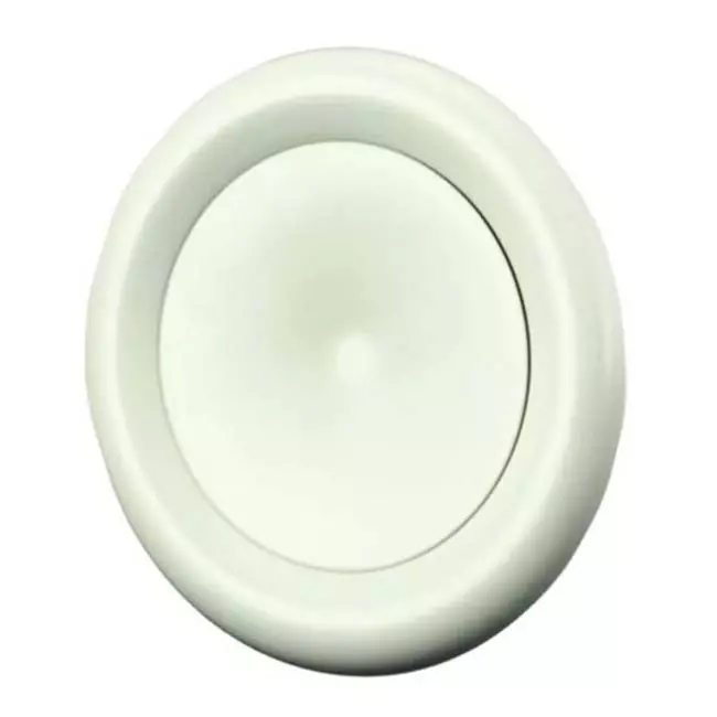Zuluft Tellerventil Metall Ø 100 RAL 9010 mit Klemmfedern - DVSC-P100