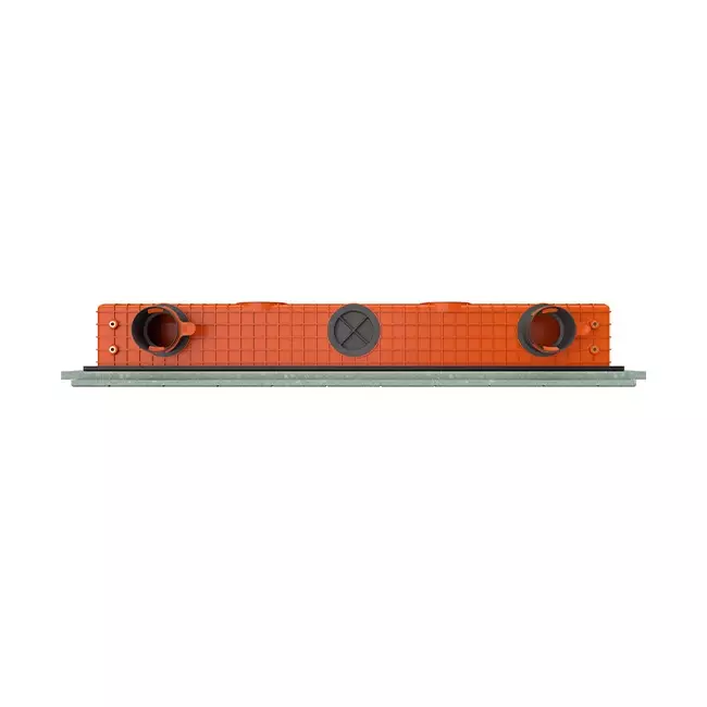 Ergovent verputzbarer rahmenloser Schlitzdurchlass 1000 mm mit Anschlussdurchmesser 75 mm – Profil