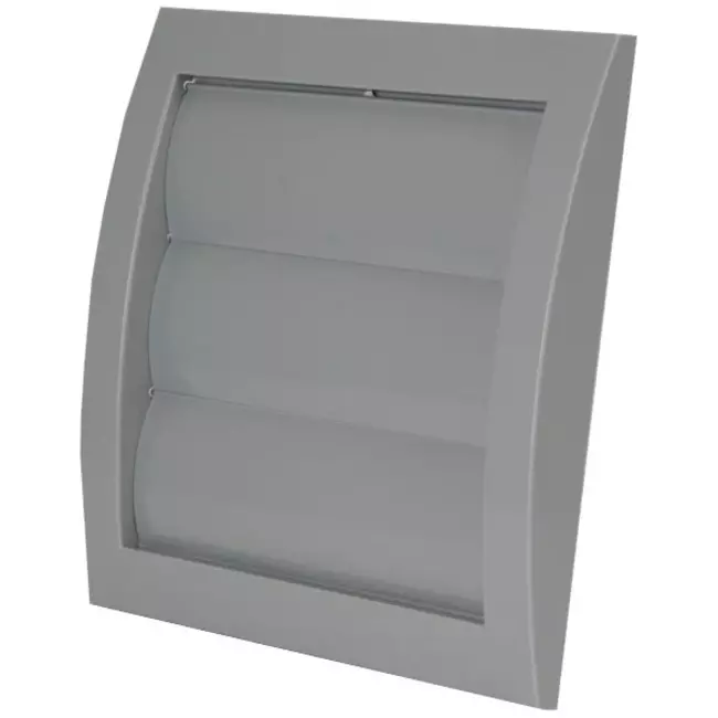 Lamellengitter Überdruck 150x150mm Ø100mm Grau ND10ZP