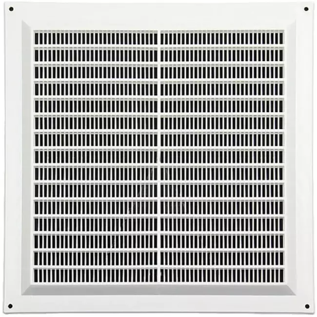 Lüftungsgitter quadratisch mit Insektenschutz Weiß 250x250mm VR2525