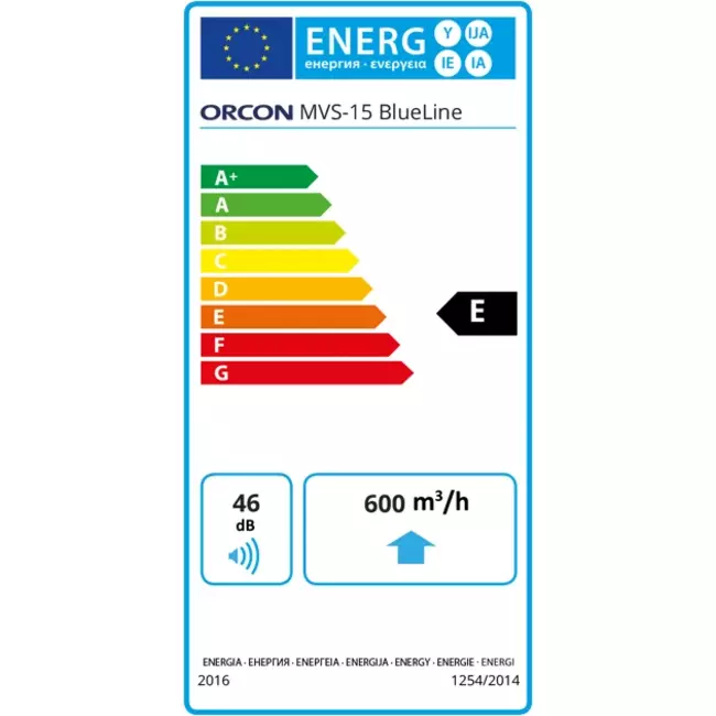 Orcon MVS 15R 550 m³/h - Schutzkontaktstecker