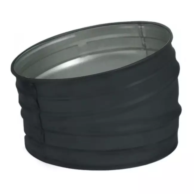 Wickelfalz Bogen 15° Ø 125mm - maßgeschneidert RAL7016