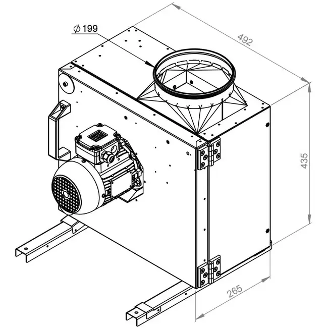 Kastenventilator Rauchgas F400 - MPS 225 D2 F4 30