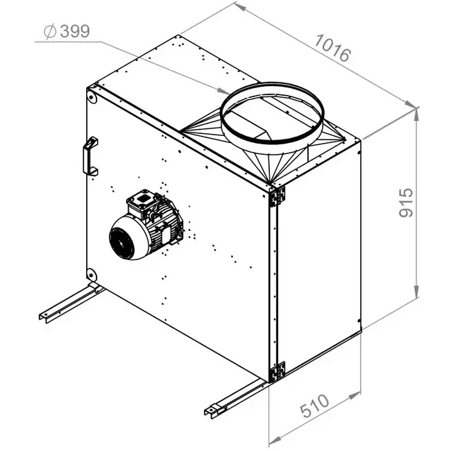 Kastenventilator Rauchgas F400 - MPS 500 D4 F4 30