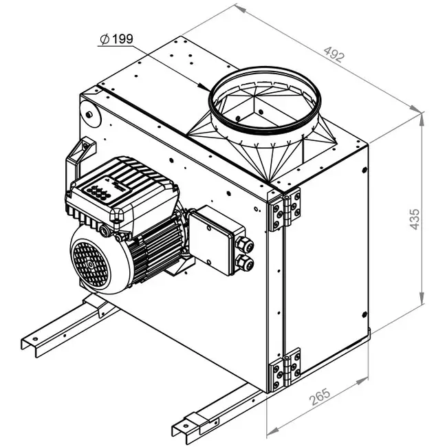 Kastenventilator Motor-Außenluftstrom - MPS 225 EC 30