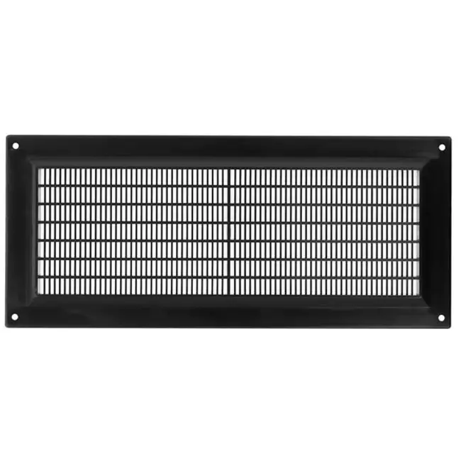 Lüftungsgitter Kunststoff rechteckig mit Grill 130x300 Schwarz - VR1330M