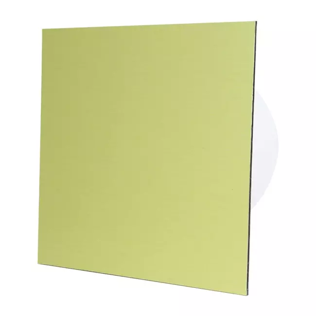 Air Roxy Badlüfter mit Anschlussdurchmesser 100 mm mit Timer und Feuchtigkeitssensor - Front aus goldenem Aluminium