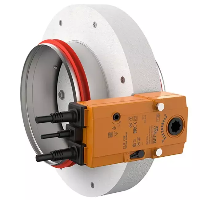 Brandschutzklappe rund kompakt 100 mm Servomotor 230V - E-FDC DD M230 D100