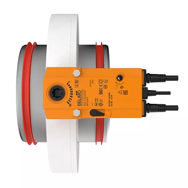 Brandschutzklappe rund kompakt 100 mm Servomotor 230V - E-FDC DD M230 D100