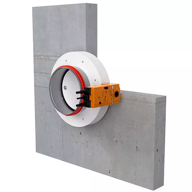 Brandschutzklappe rund kompakt 100 mm Servomotor 230V - E-FDC DD M230 D100