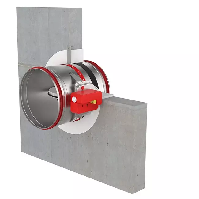Brandschutzklappe rund 100 mm Servomotor 230V - E-FDC25 D100 M230S