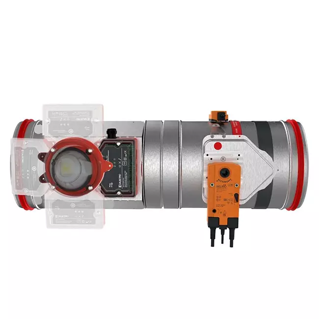 Rauchmelder 24V für runde Brandschutzklappe 125 mm - E-FDC A SSA D125 24