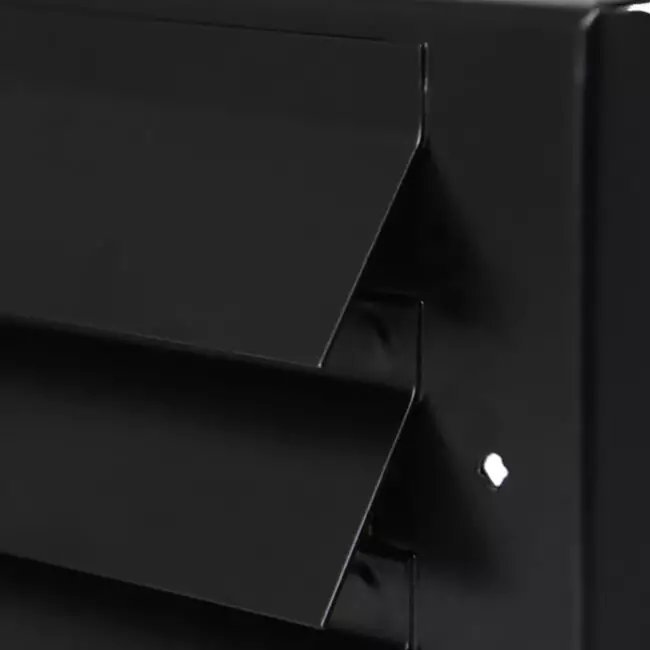 Außenwandgitter für Aufputzmontage 300mm x 100mm SCHWARZ