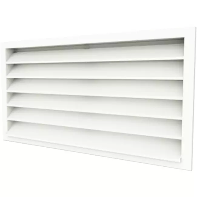 Außenwanddurchlässe 1000x300 Aluminium mit feststehenden Lamellen - RAL 9010
