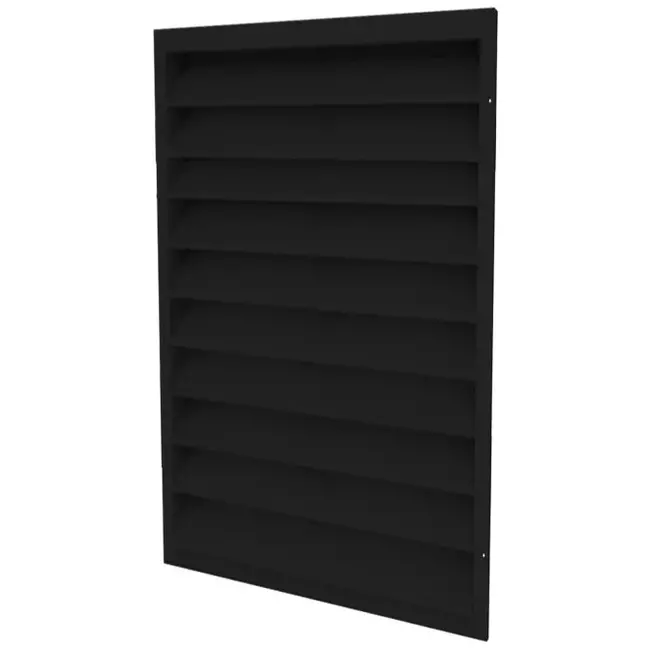 Außenwanddurchlässe 300x1000 Stahl mit feststehenden Lamellen - RAL 9005
