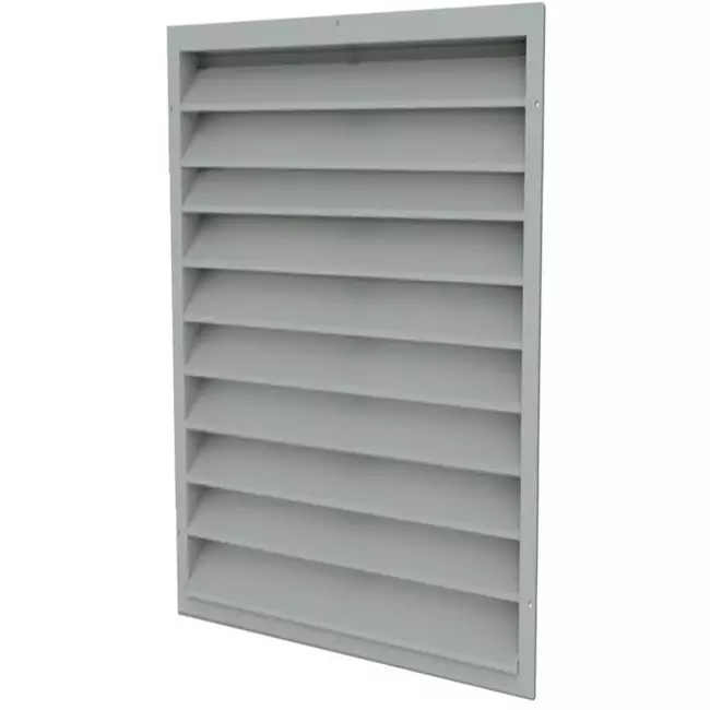 Außenwanddurchlässe 300x1000 Stahl mit feststehenden Lamellen - Blank unbeschichtet