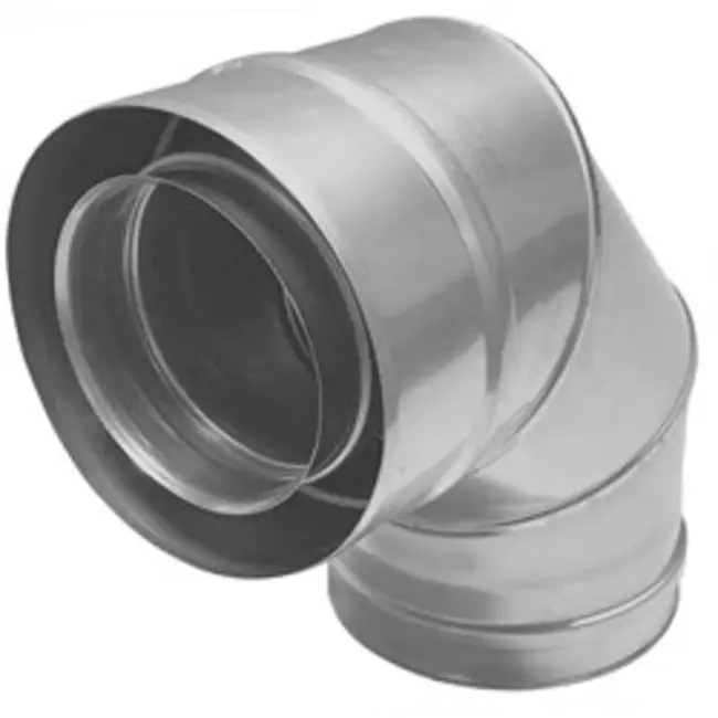 Konzentrischer Durchmesser 80 - 125 mm Biegung 90 gr I316L/I304 (D0,5/0,6) (inkl. Dichtungsgummi Innenrohr)