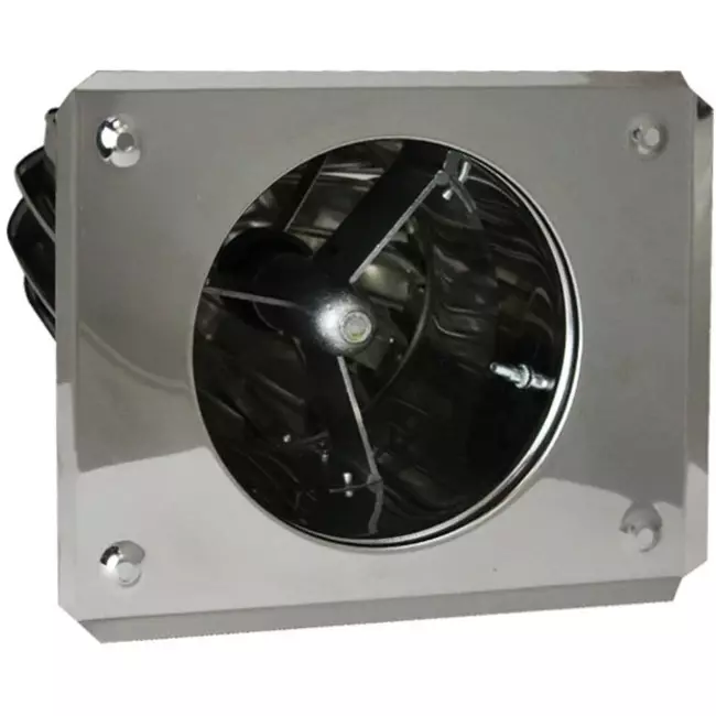 Windbetriebener Dachventilator mit Haube 150 mm Edelstahl inklusive Dachplatte - 325m3/h