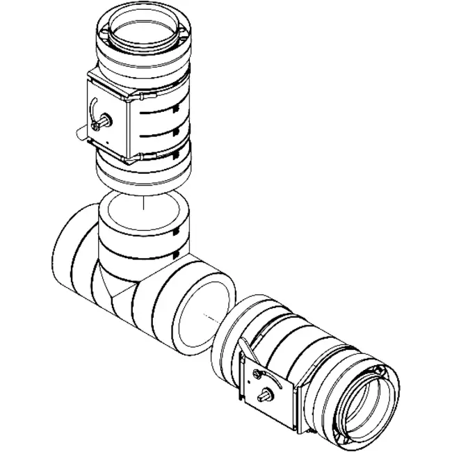 Isoliertes T-Stück EPS Durchmesser 125mm