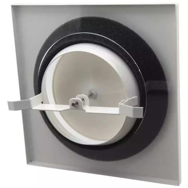 Belüftungsventil Zulauf Metall quadratisch Ø125 mm weiß mit Reibungsfedern - DVSQ-P125