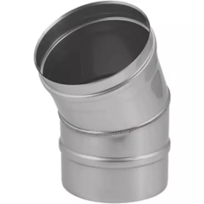 Ofenrohr Ø 550 mm Edelstahl einwandig gebogen 30°