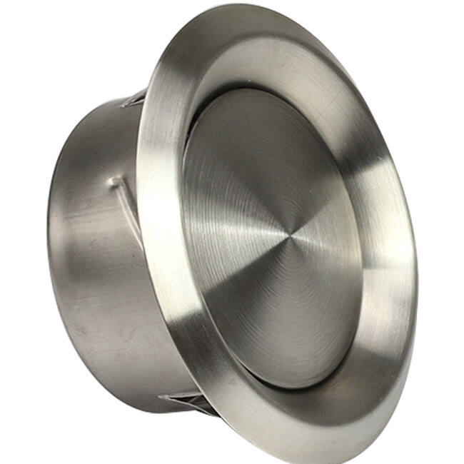Edelstahl-Belüftungsventil 125mm Ab- und Zulauf mit Reibungsfedern - DVI-C125