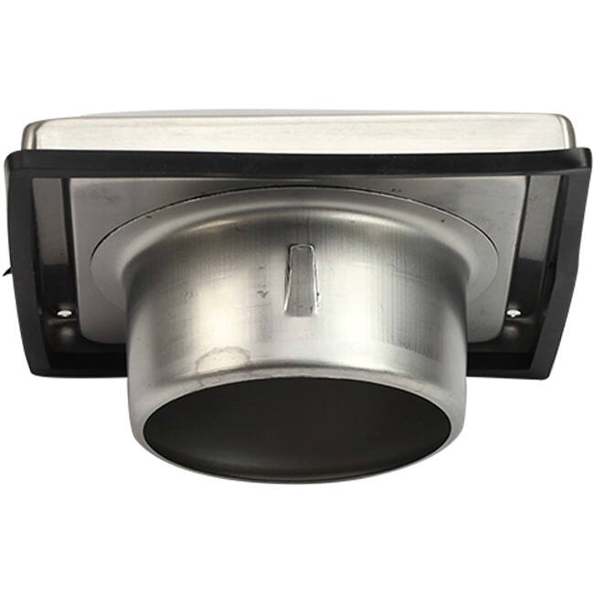 Edelstahl-Frontgitter 100 mm mit Rückschlagklappe für hohen Einlass - EL-SS-BD100 SS